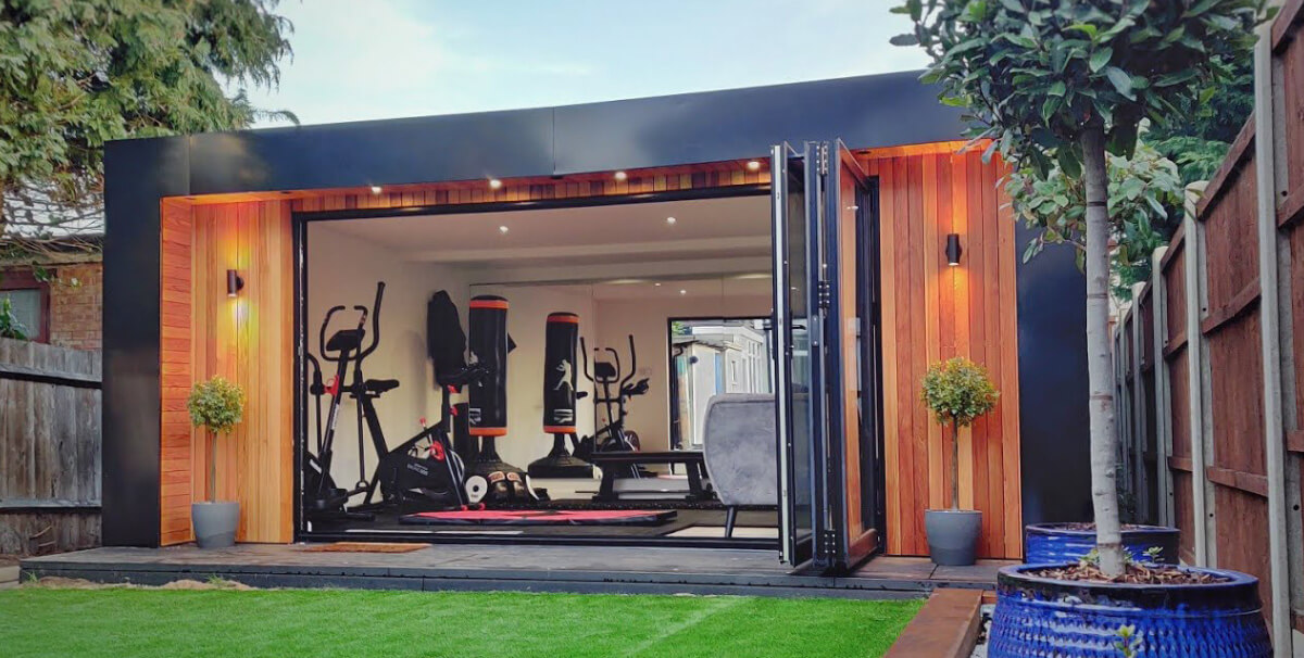 how to build a home gym in a shed