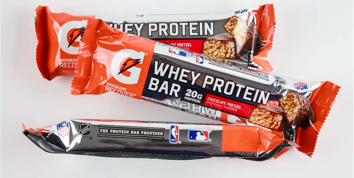 three protein bar on a table