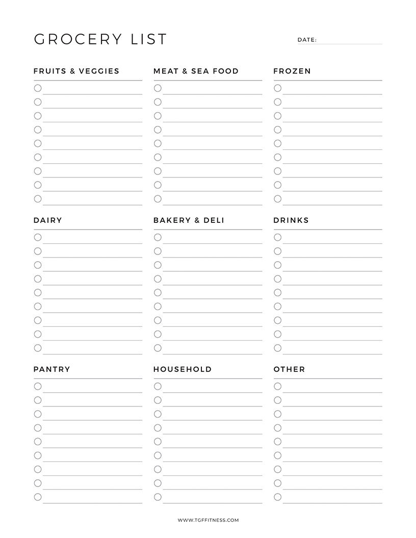Grocery List
