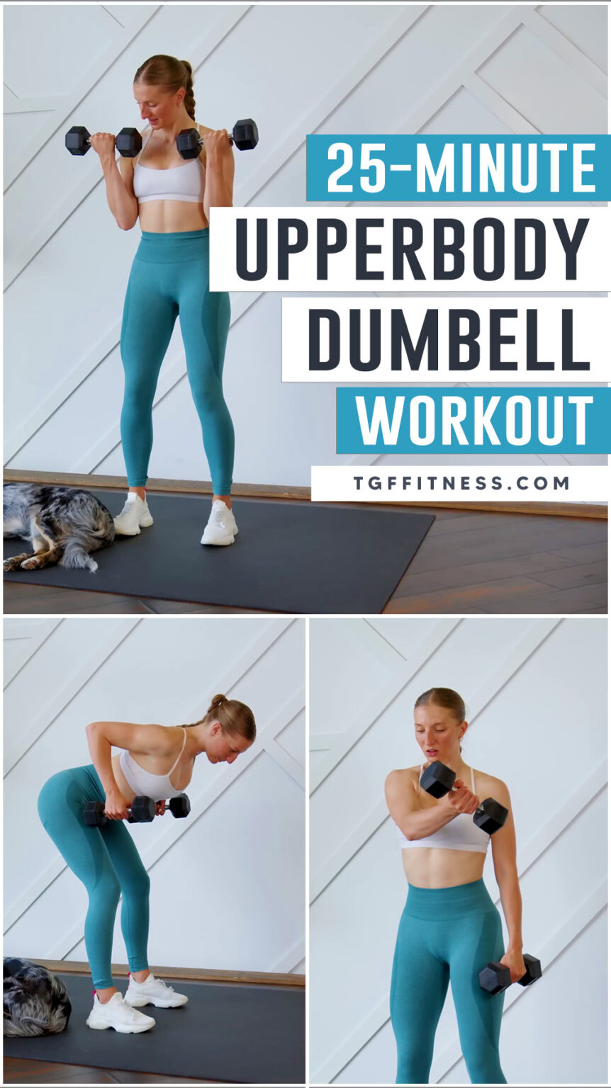 Easy 25-Minute FULL UPPER BODY Workout For Beginners (Dumbbells Only!)