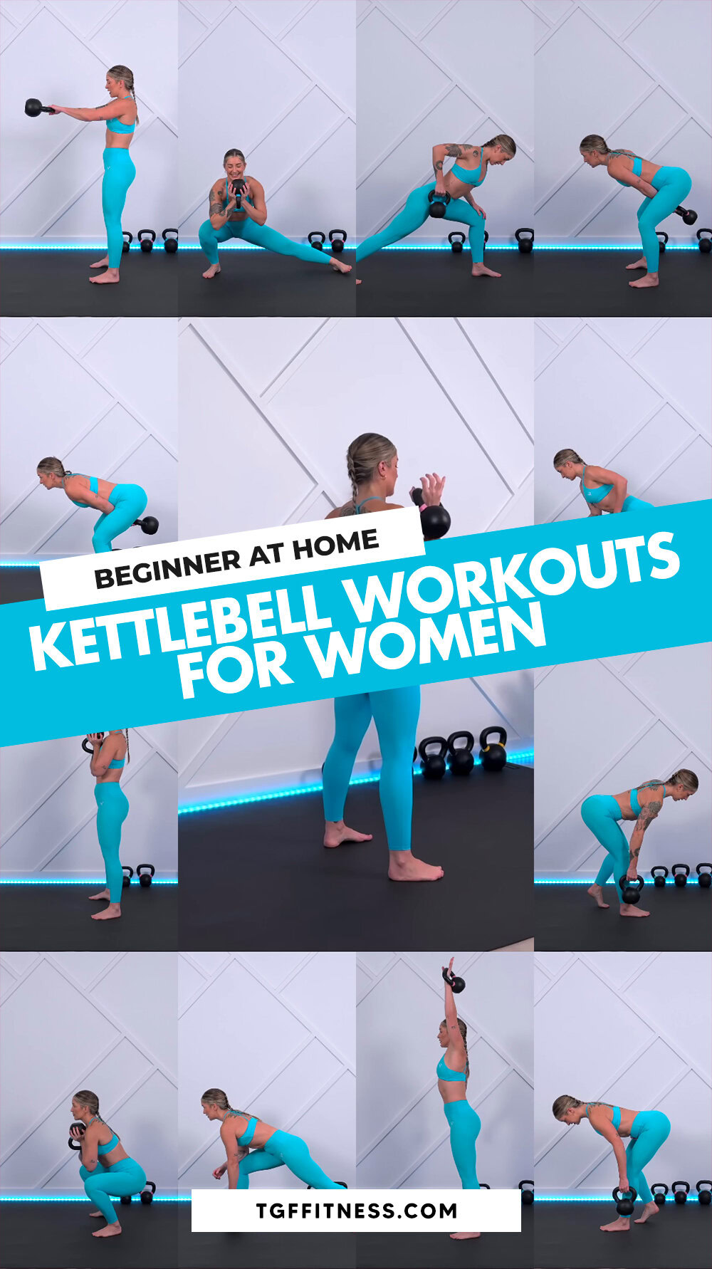 10 Easy AT HOME KETTLEBELL WORKOUTS FOR WOMEN (30-Minute Routine)