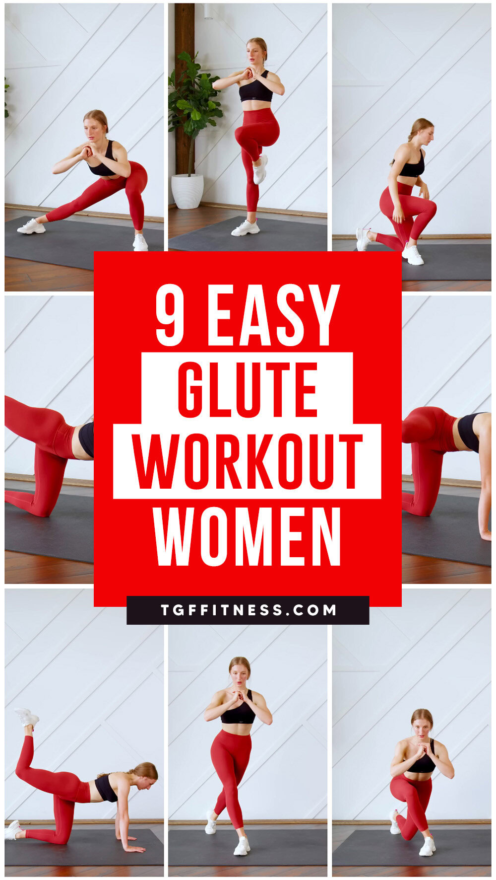 10 Quick GLUTE WORKOUT For Women At Home (No Equipment)