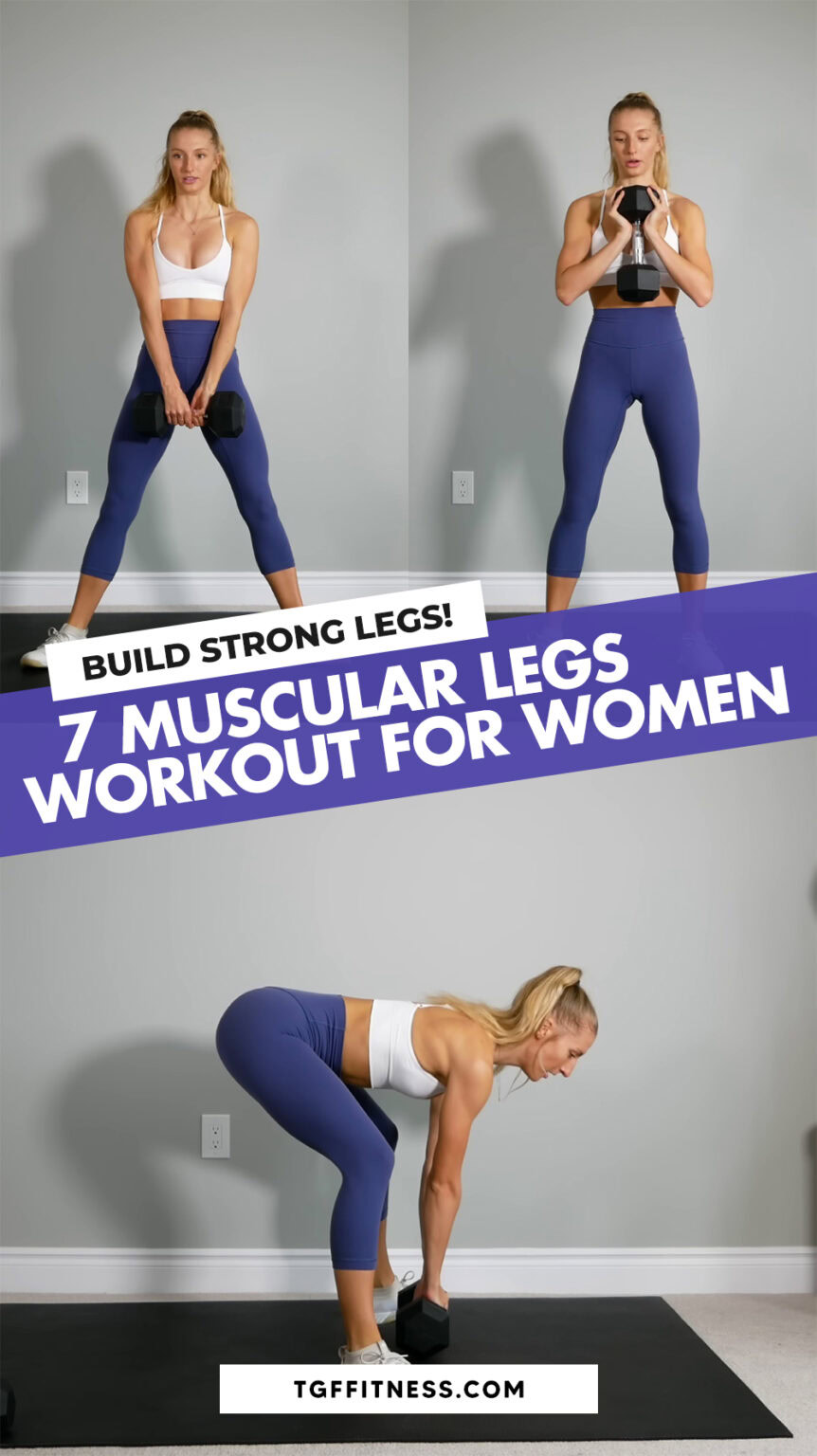 Easy 15-Minute MUSCULAR LEGS Workout For Women (Build Strong Legs!)