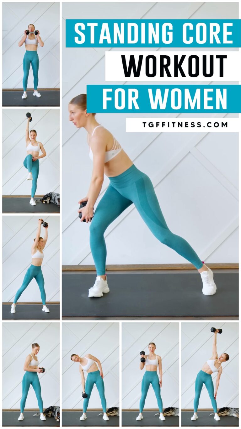 7 Easy STANDING CORE WORKOUT For Women (15-Minute Workout)
